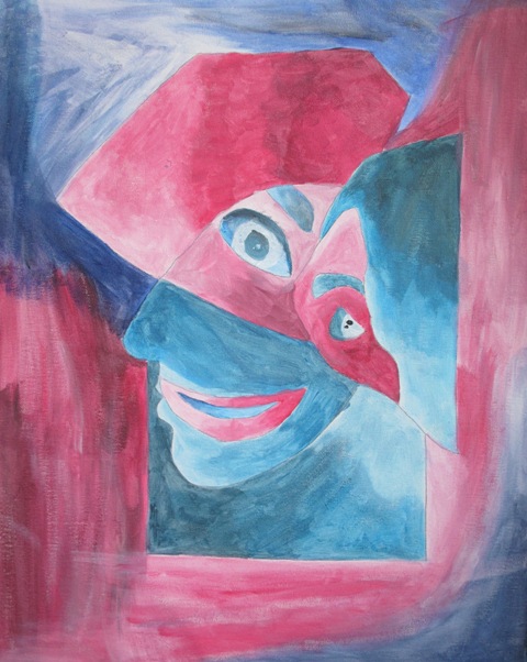 Schülerin der EF, Kubistisches Porträt